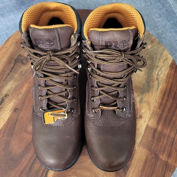 Timberland PRO Titan 6" Alloy Toe Waterproof Work Boot Brown Women's 8.0/8.5 - Picture 12 of 16
